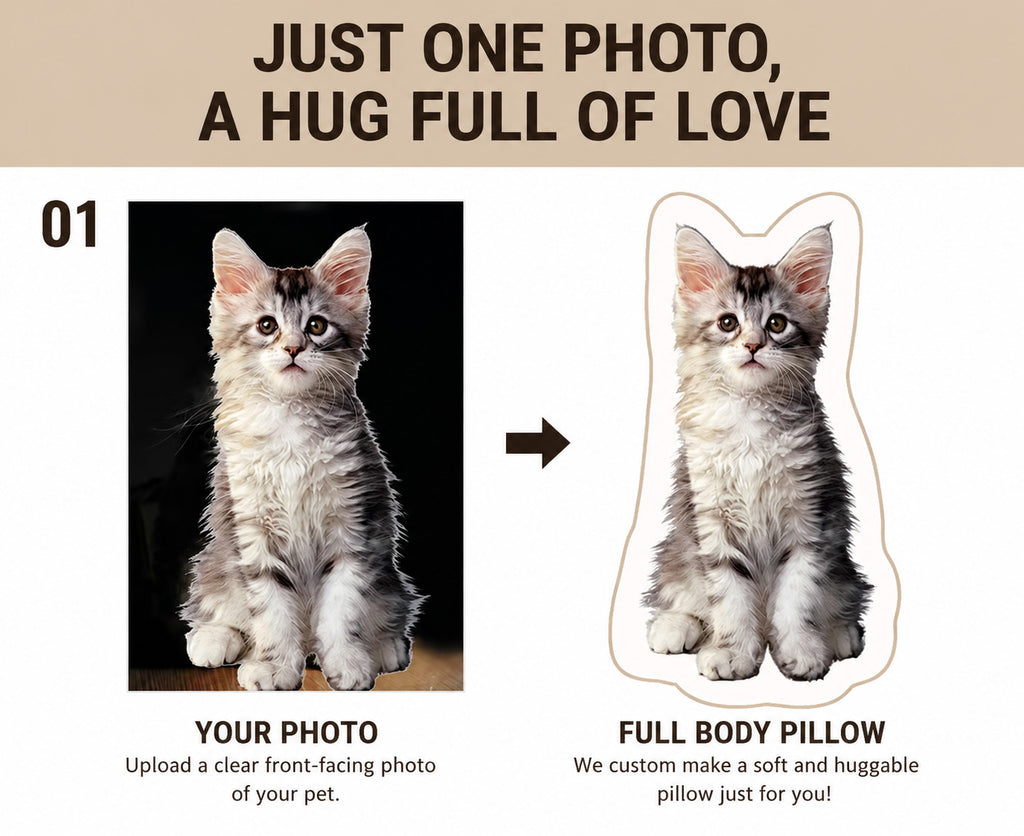Cadeaux personnalisés Oreillers en forme d'animaux + Coussin de garnissage