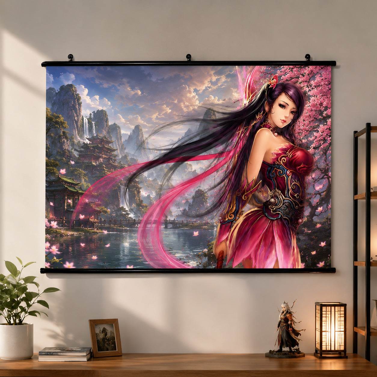 Custom Anime Wall Scroll  Cartoon Poster Print Hanging Banner