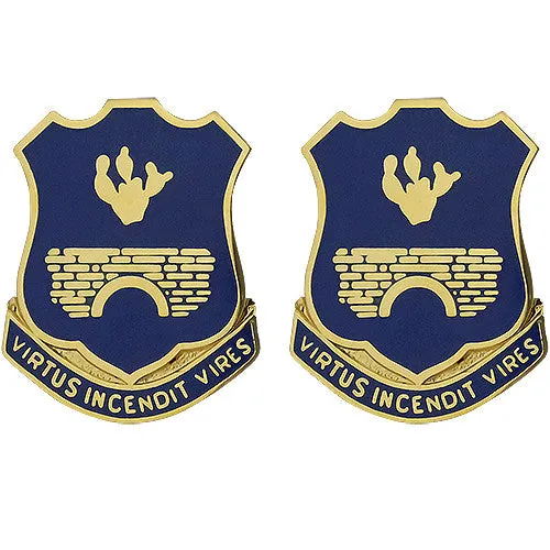 120th Infantry Regiment Unit Crest (Virtus Incendit Vires) - Sold in Pairs