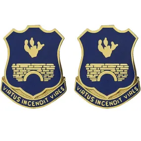 120th Infantry Regiment Unit Crest (Virtus Incendit Vires) - Sold in Pairs