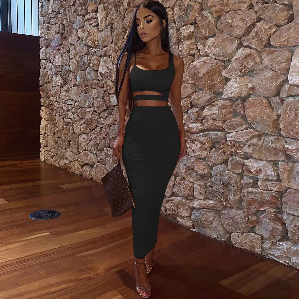 2-piece set sexy dress