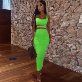 2-piece set sexy dress