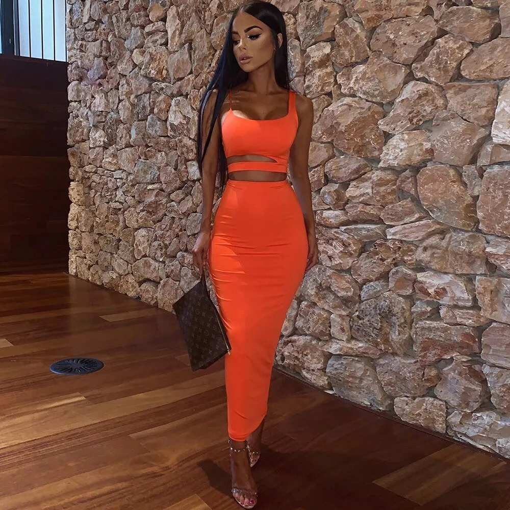 2-piece set sexy dress