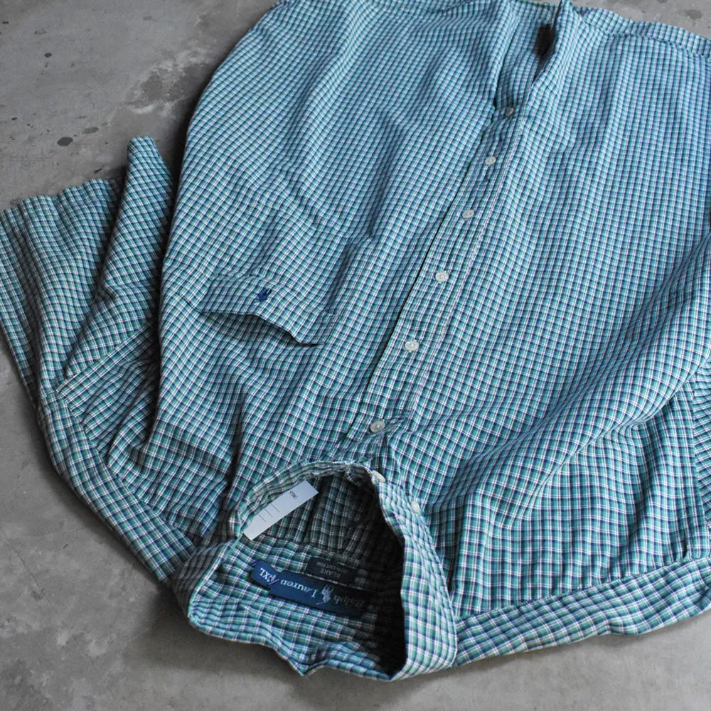 90's Ralph Lauren “BLAKE” チェック 半袖 ボタンダウンシャツ  240813 S2155