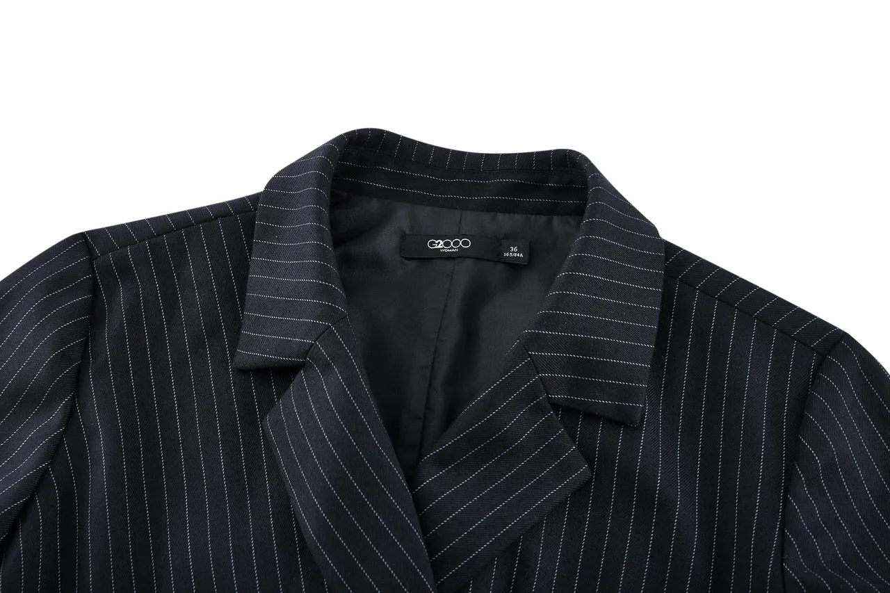 A-Shape Stripe Blazer Dress