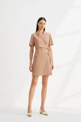 A-Shape Stripe Blazer Dress