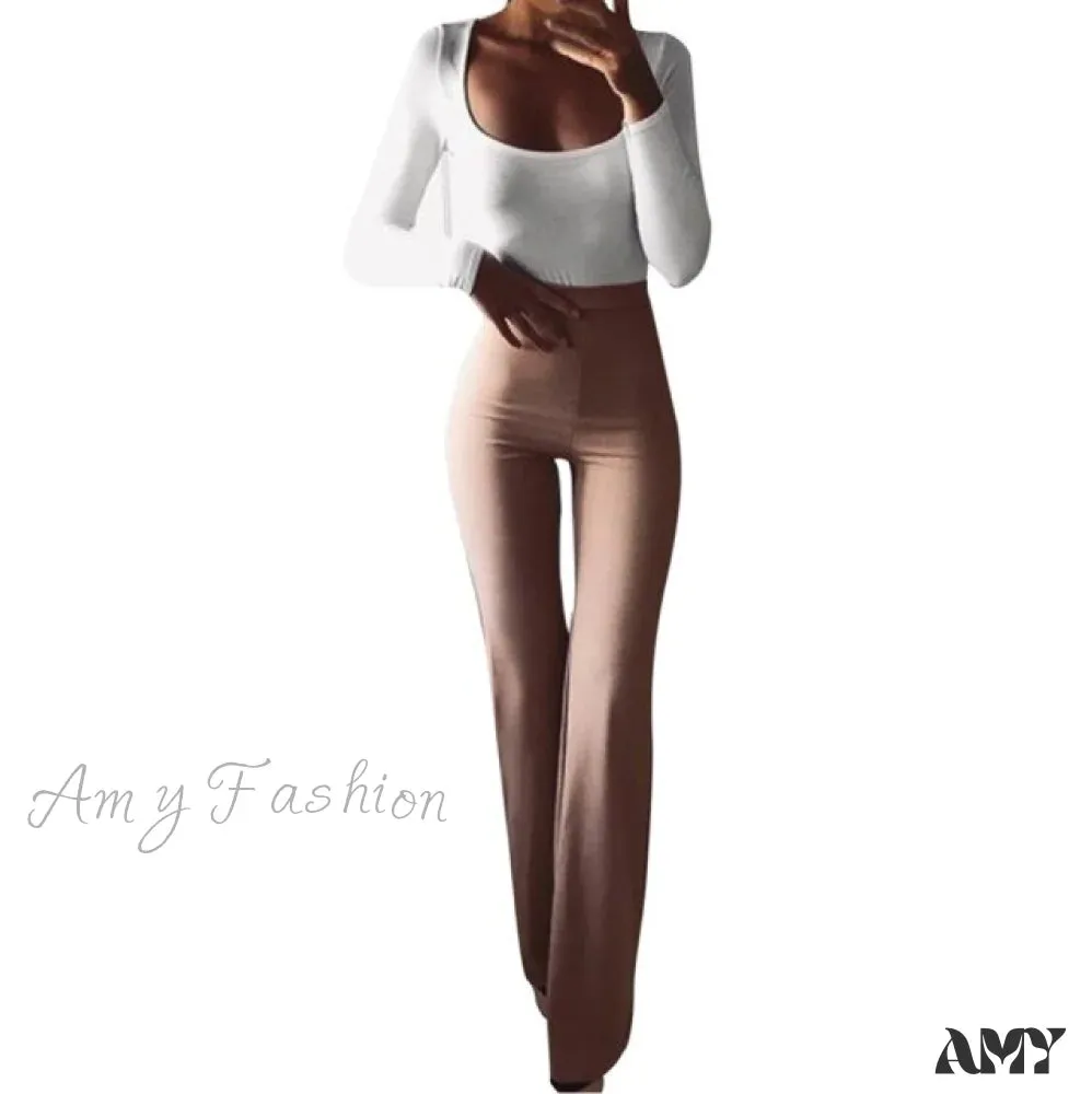 Amy Fashion - High Waist Slim Stretch Elasticity Pants