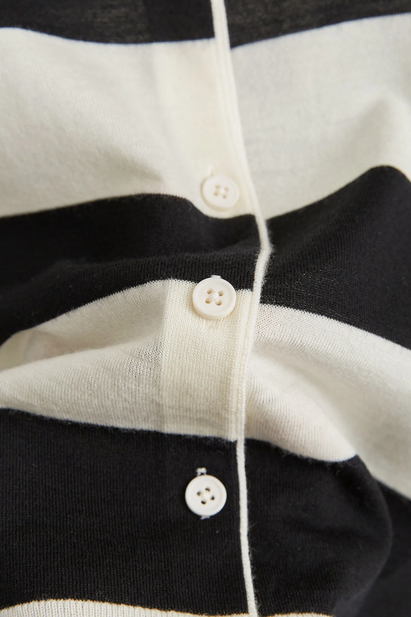 Andrea Striped Merino Wool Cardigan