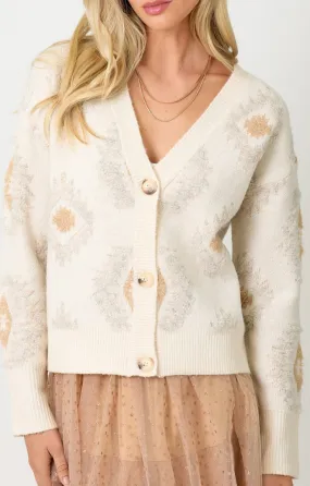Aster Ivory Textured Cardigan