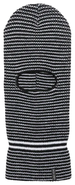 Autumn Striped Balaclava In Black