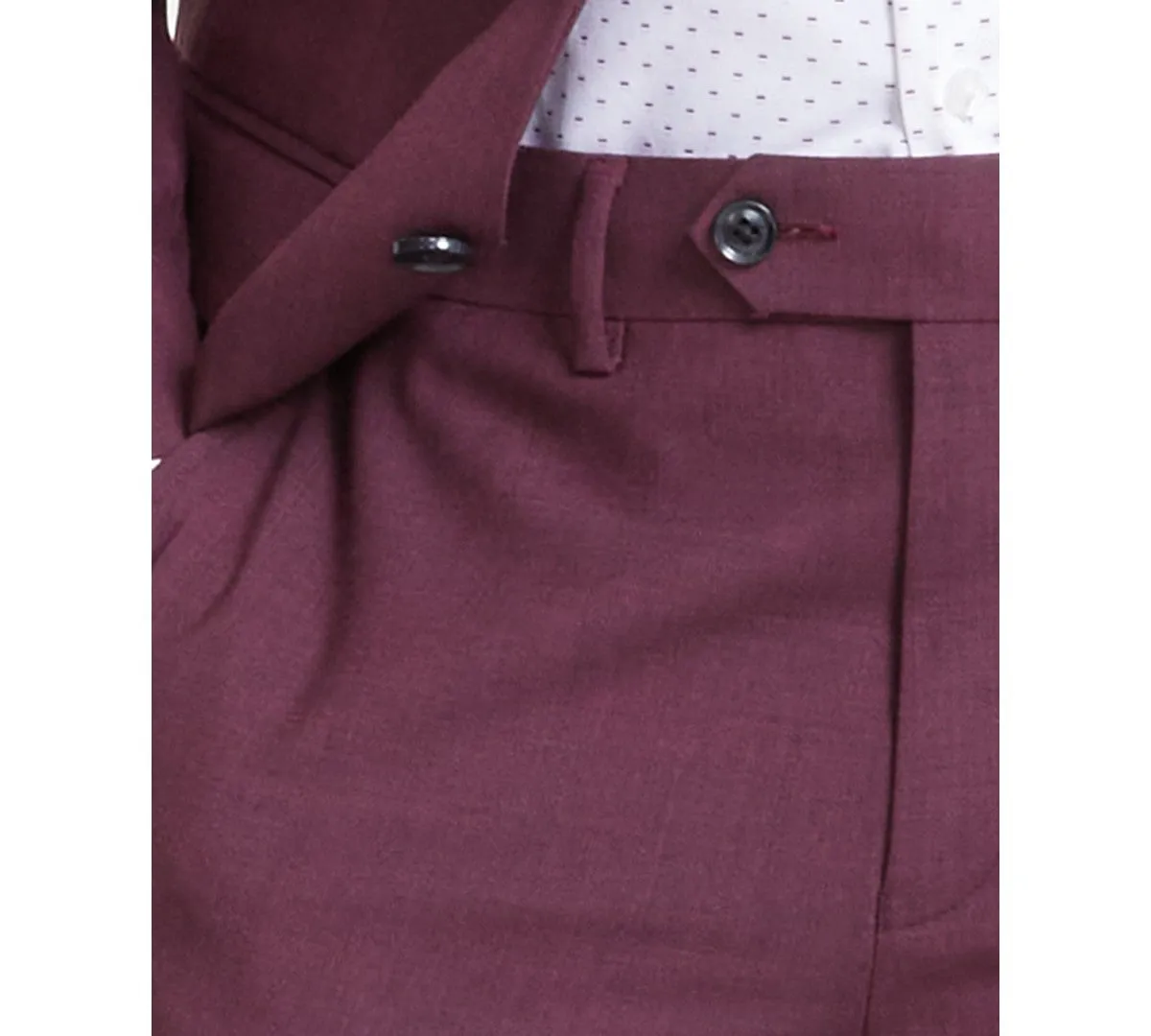 Bar Iii Mens Slim fit Dress Pants 33 / 30 Red Solid Stretch