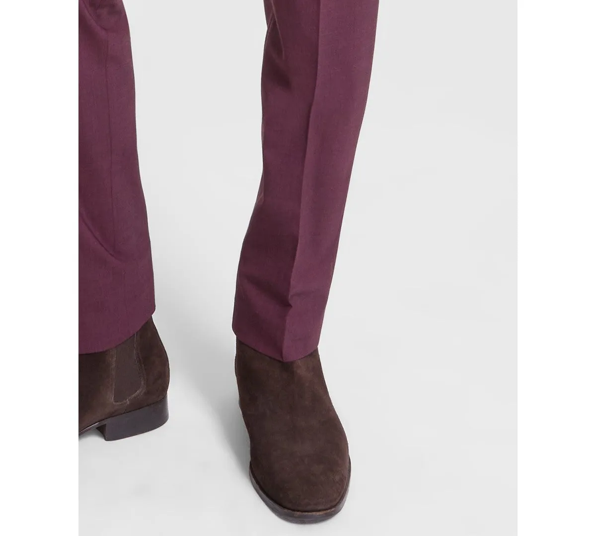 Bar Iii Mens Slim fit Dress Pants 33 / 30 Red Solid Stretch