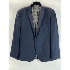 BEN SHERMAN Men's Navy Plaid Camden Tailored Skinny-Fit SBlazer SZ 44R