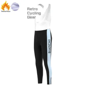 Bianchi Baby Blue Fleece Retro Cycling Pants