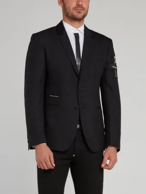 Black Embellished Statement Blazer