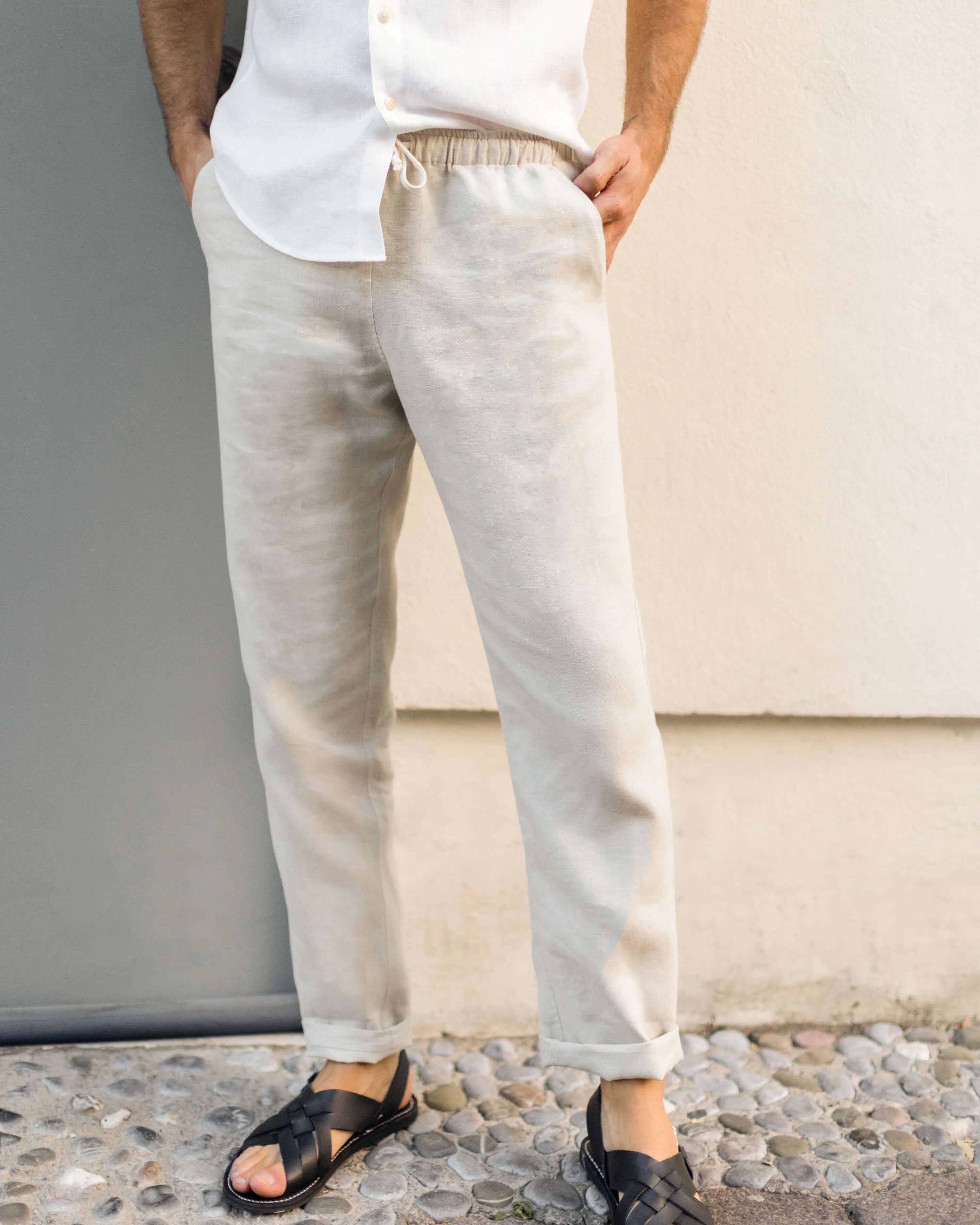 Bo Linen Drawstring Pants
