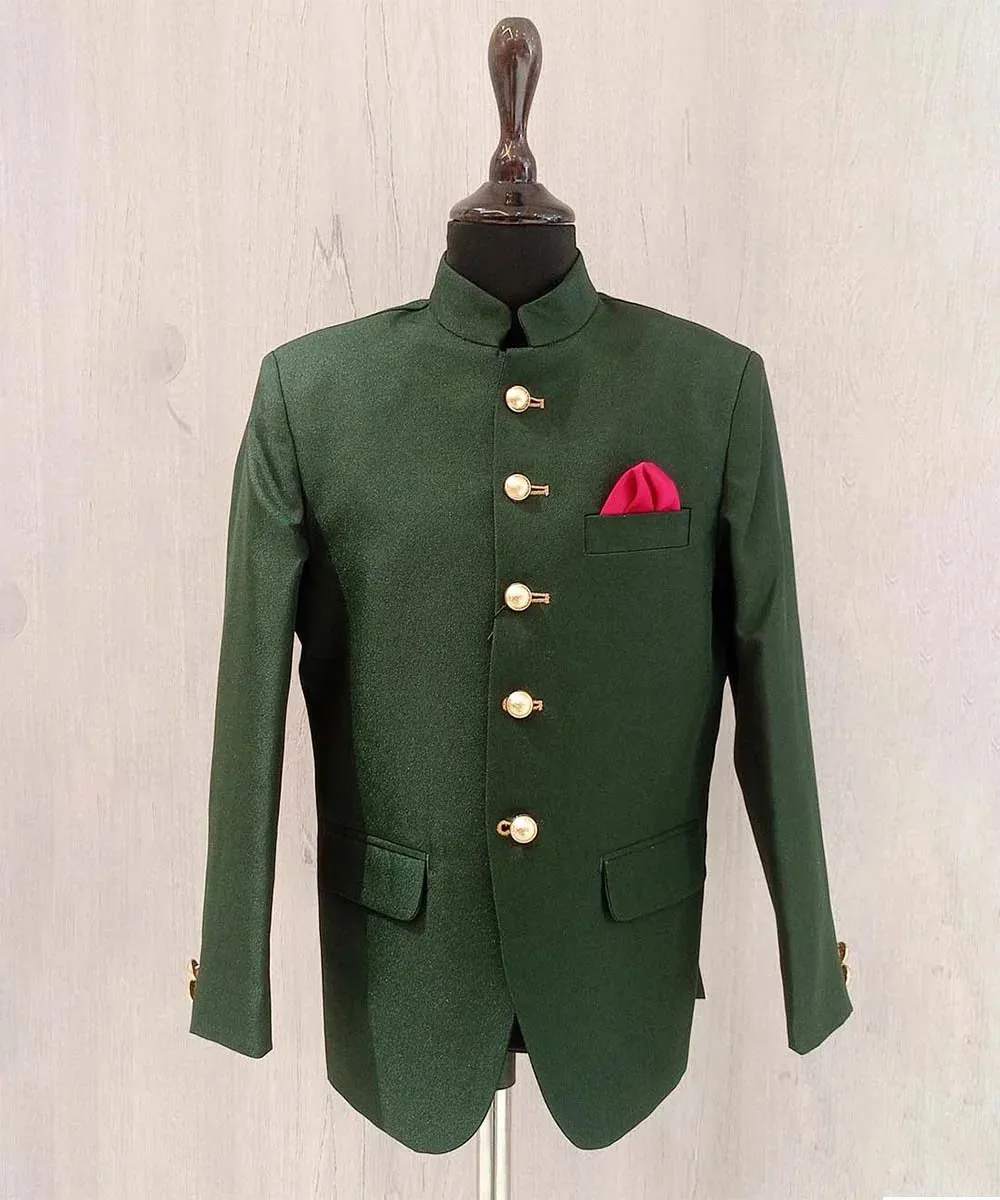 Bottle Green Colored Jodhpuri Suit