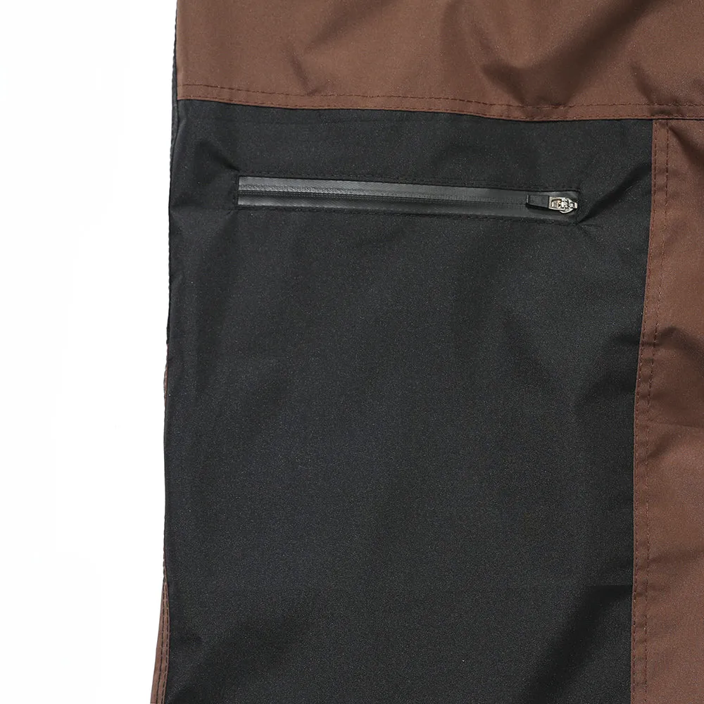 BSRBT FRONT ZP TRACK PANTS BROWN