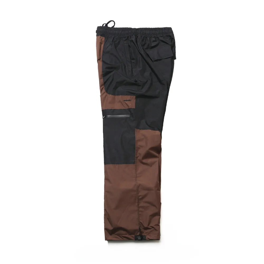 BSRBT FRONT ZP TRACK PANTS BROWN