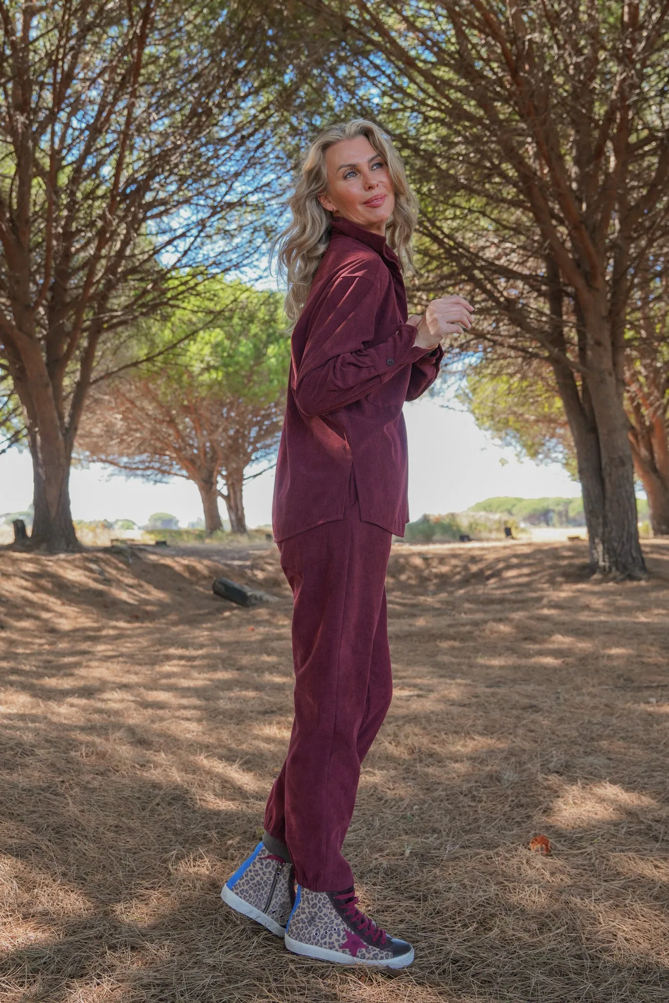 Burgundy Corduroy PJ Pants