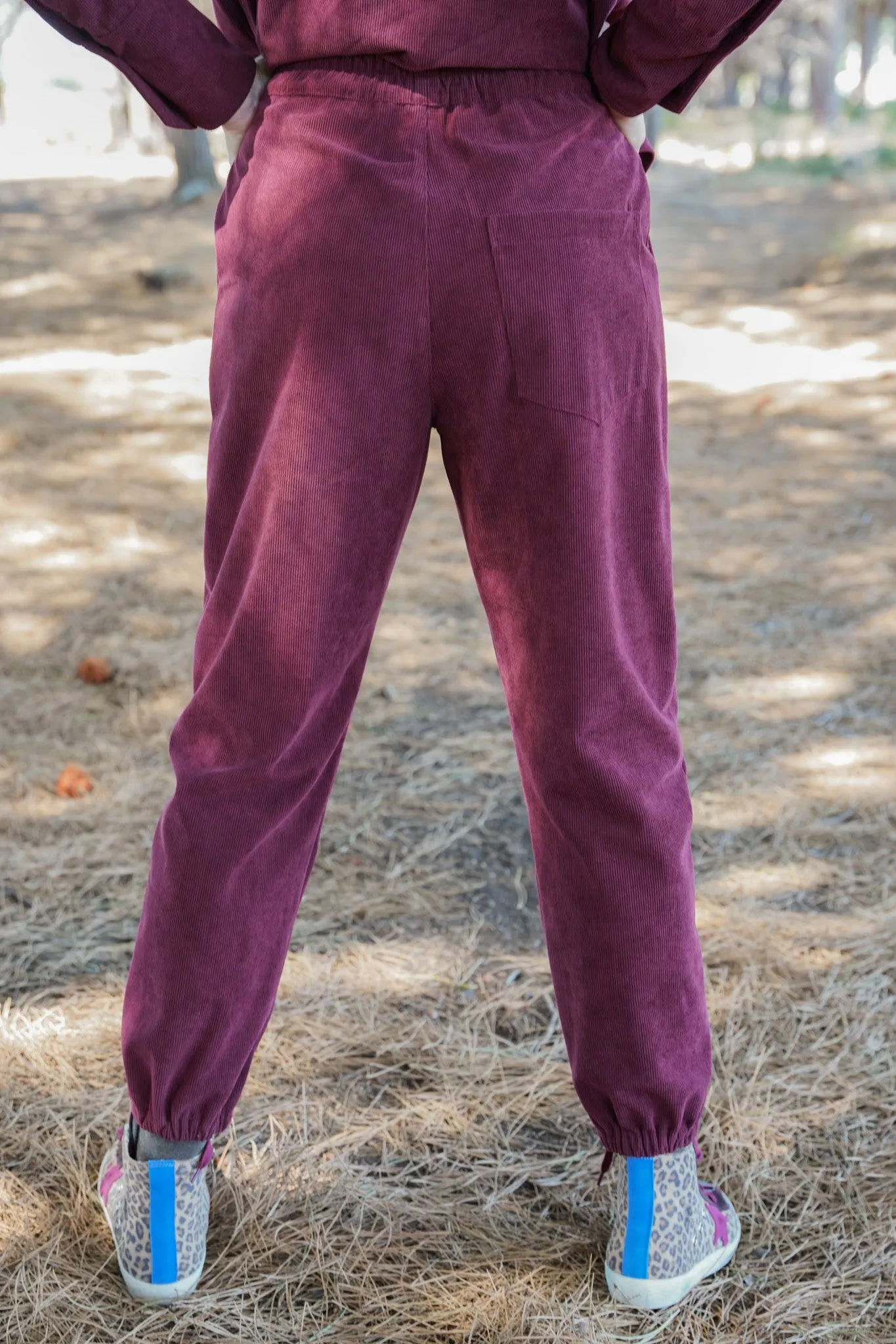 Burgundy Corduroy PJ Pants