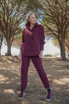 Burgundy Corduroy PJ Pants