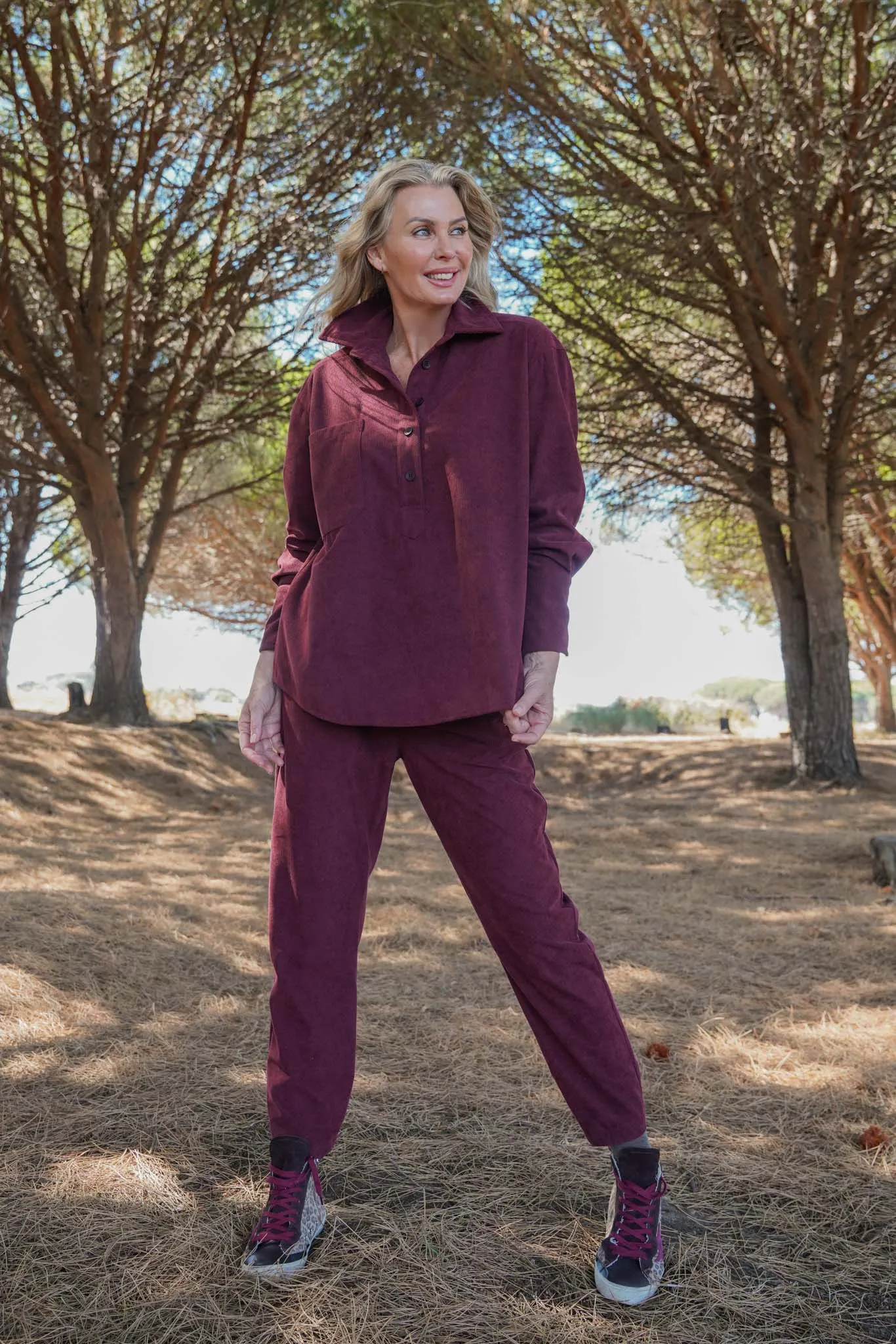 Burgundy Corduroy PJ Pants