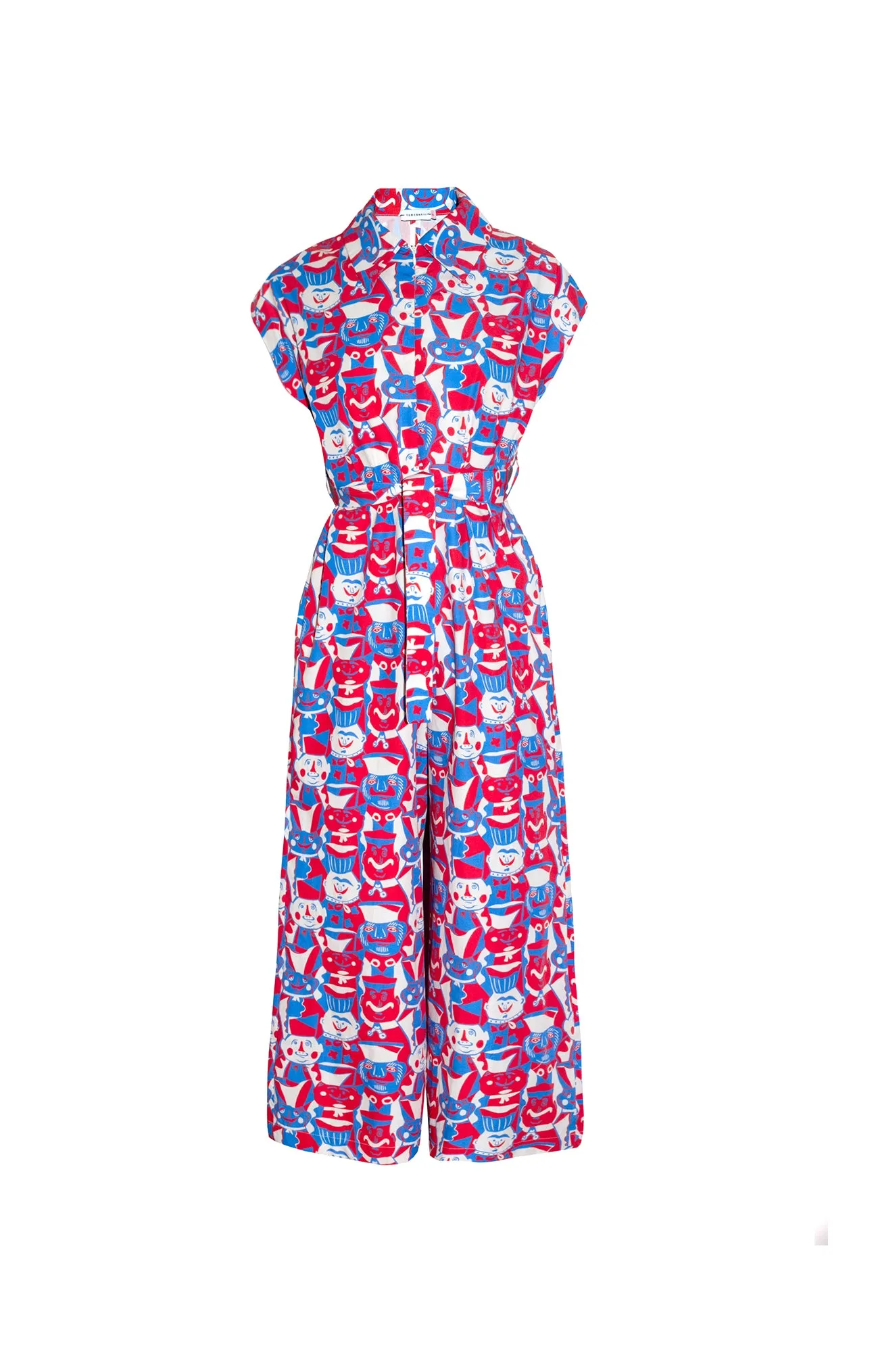 BUTELLA poplin jumpsuit 'Miska Faces'