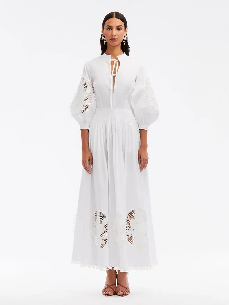 Cactus Eyelet Guipure Inset Dress