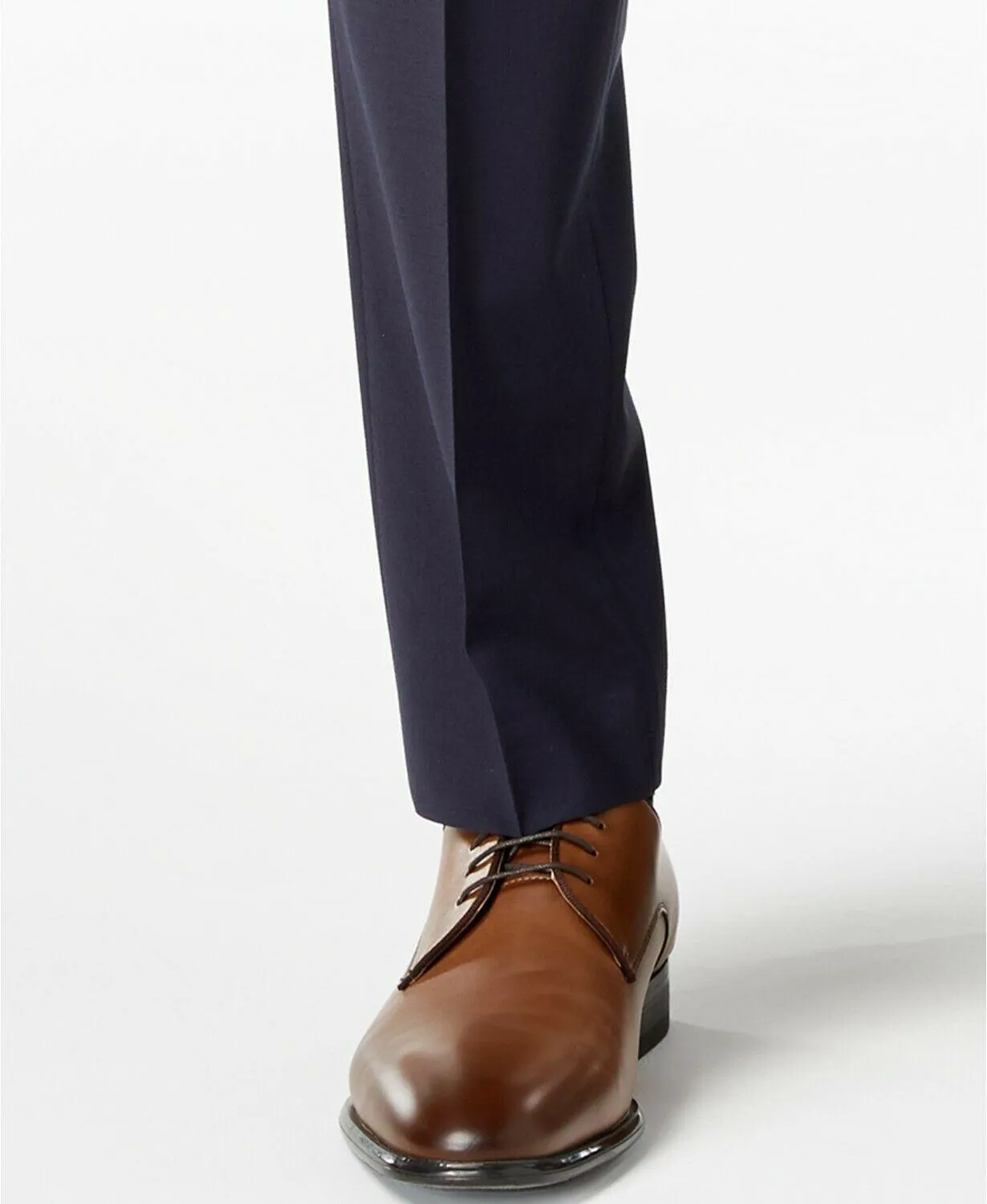 Calvin Klein Mens Skinny fit Dress Pants 34 / 32 Dark Blue Solid