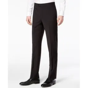 Calvin Klein Mens Slim fit Dress Pants 33 / 32 Black Solid Stretch