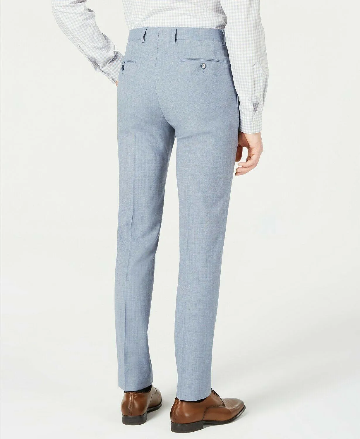 Calvin Klein Mens Slim fit Dress Pants 36 / 32 Light Blue Stretch