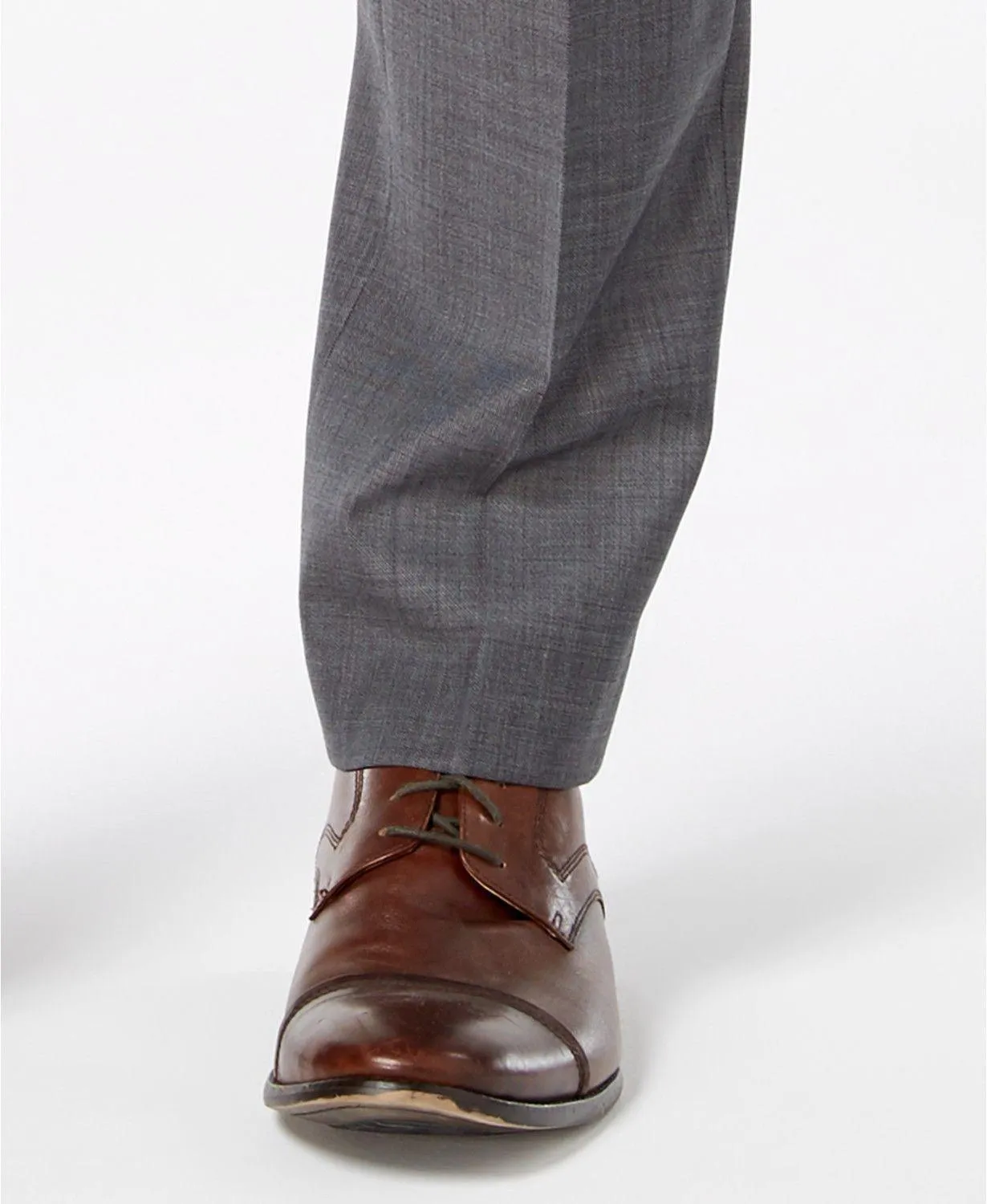 Calvin Klein Mens Slim fit Dress Pants 36 / 34 Grey Solid Stretch