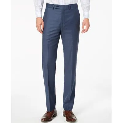 Calvin Klein Mens Slim fit Dress Pants 38 / 32 Blue Solid Stretch