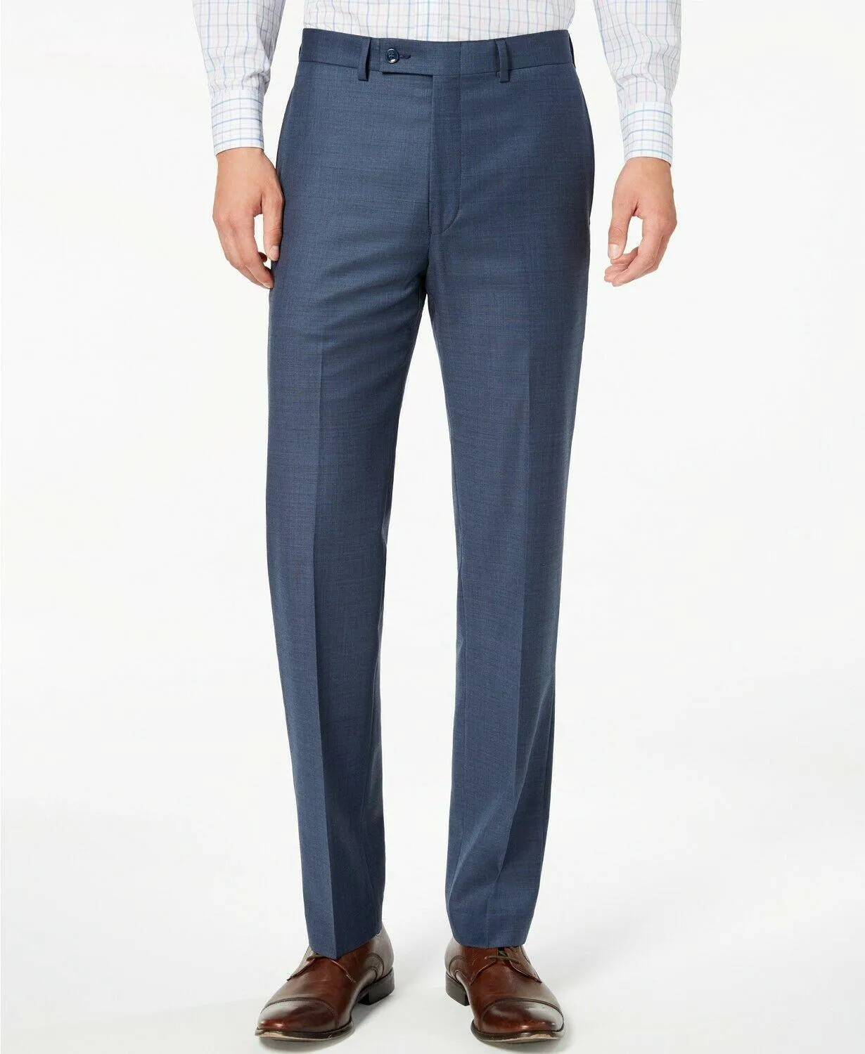 Calvin Klein Mens Slim fit Dress Pants 38 / 32 Blue Solid Stretch