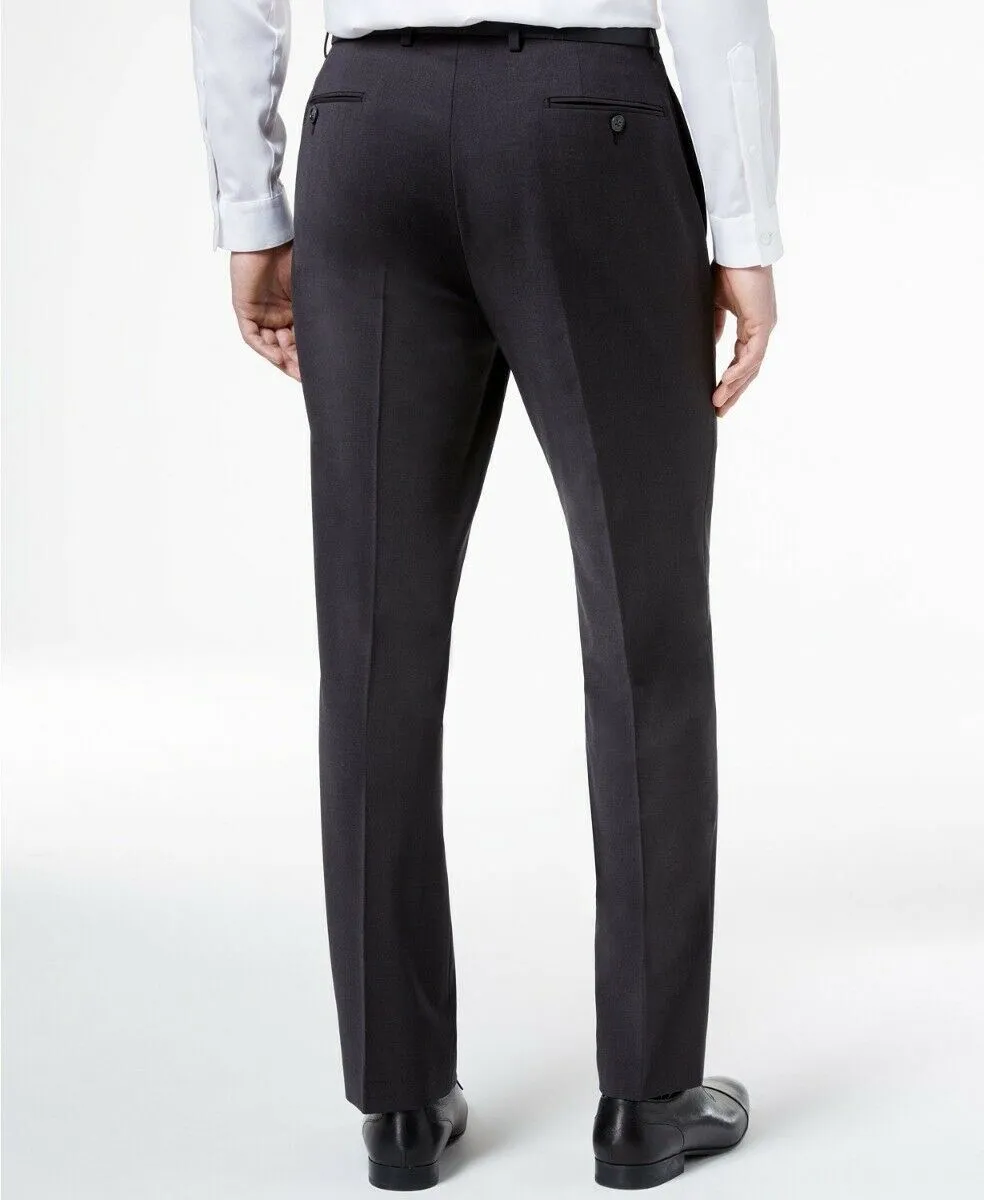 Calvin Klein Mens Slim fit Dress Pants 40 x 32 Charcoal Grey Solid