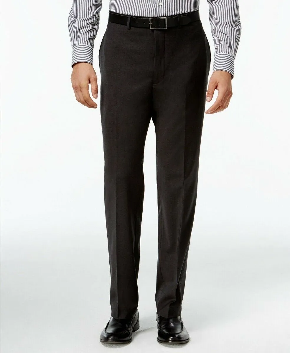 Calvin Klein Mens Slim fit Dress Pants 40 x 32 Charcoal Grey Solid