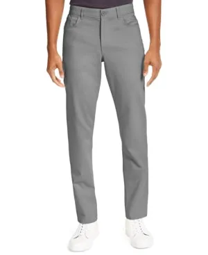 Calvin Klein Mens Slim fit Dress Pants Pants 34 / 30 Grey Solid Stretch