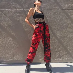 Camouflage High Waist Women Loose Long Harem Pants