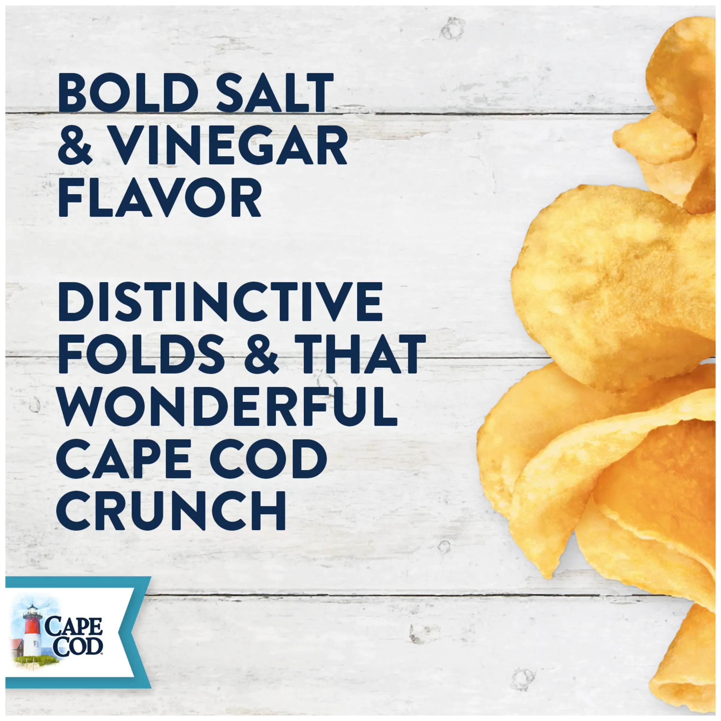 Cape Cod Chip Sea Salt & Vinegar-5 oz.-8/Case
