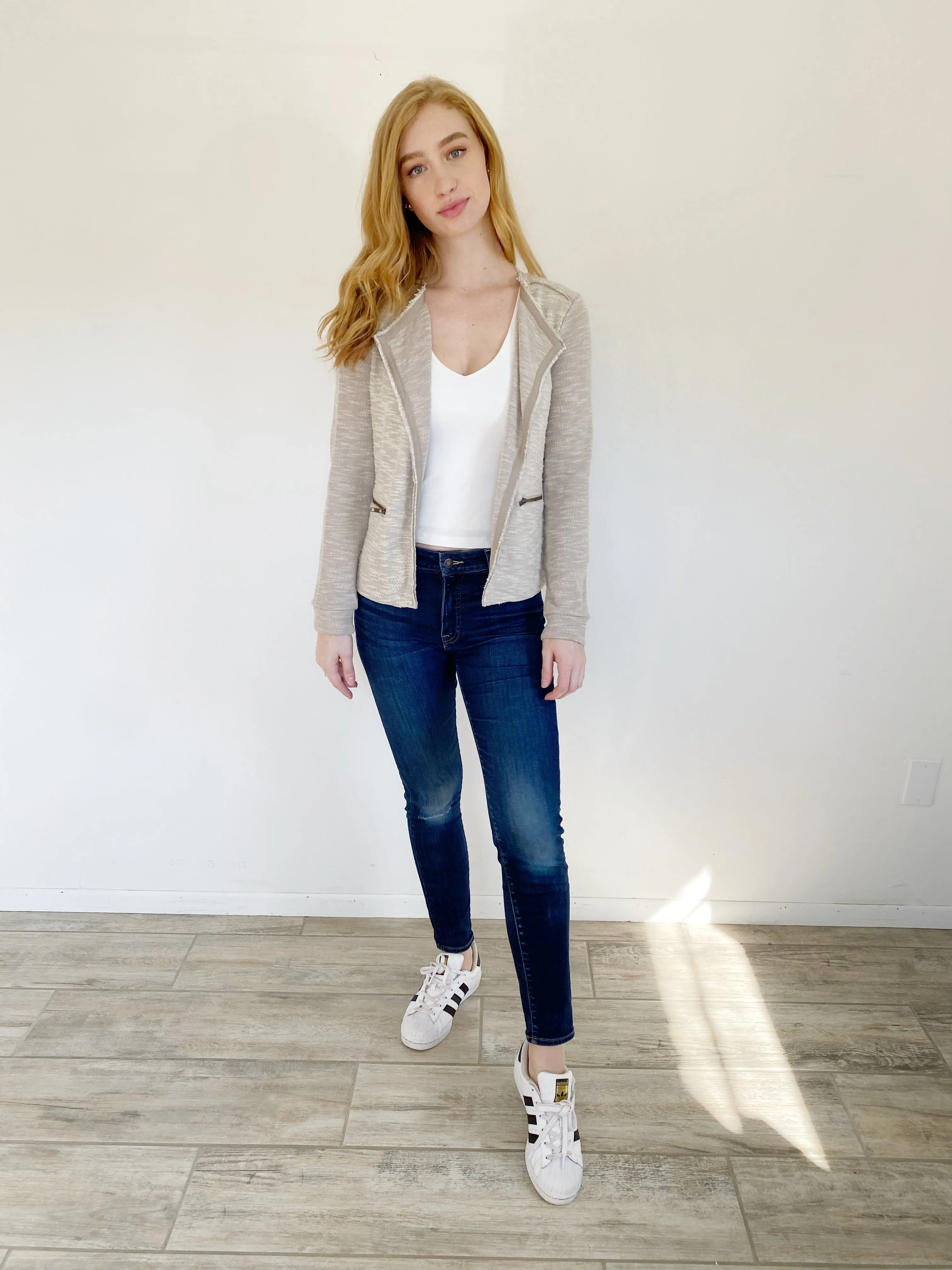 Caslon Drape Collar Knit Blazer Sweater Jacket Small