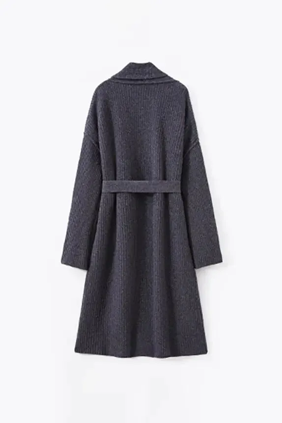 Casual Wool Belted Duster Cardigan