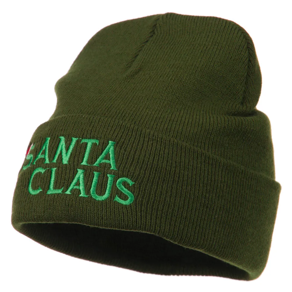 Christmas Santa Claus Embroidered Long Beanie