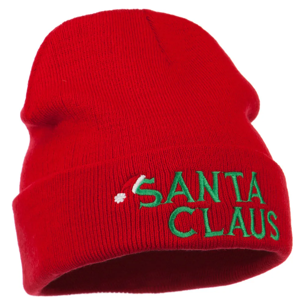 Christmas Santa Claus Embroidered Long Beanie