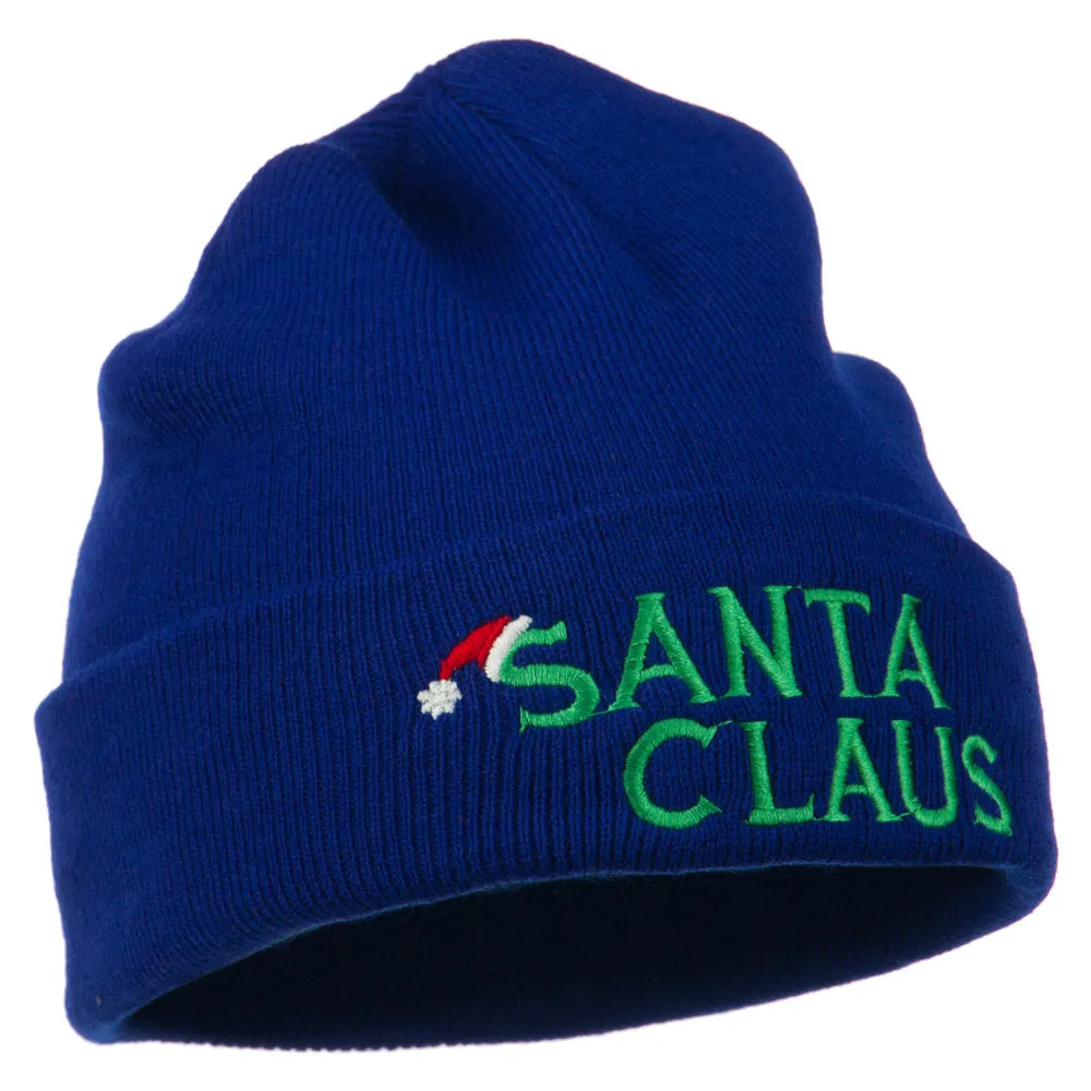 Christmas Santa Claus Embroidered Long Beanie