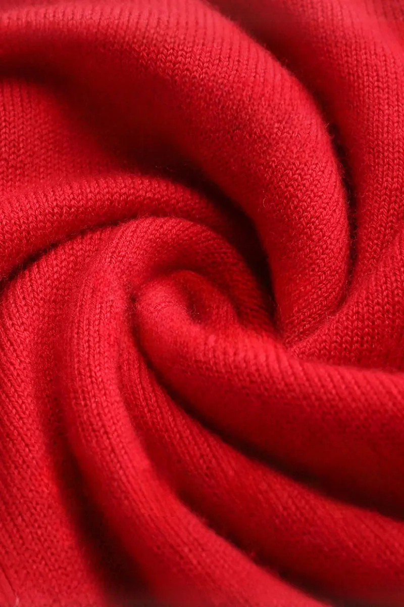 Classic Fine Knit V-Neck Button-Up Wool Cardigan with Contrast Trim