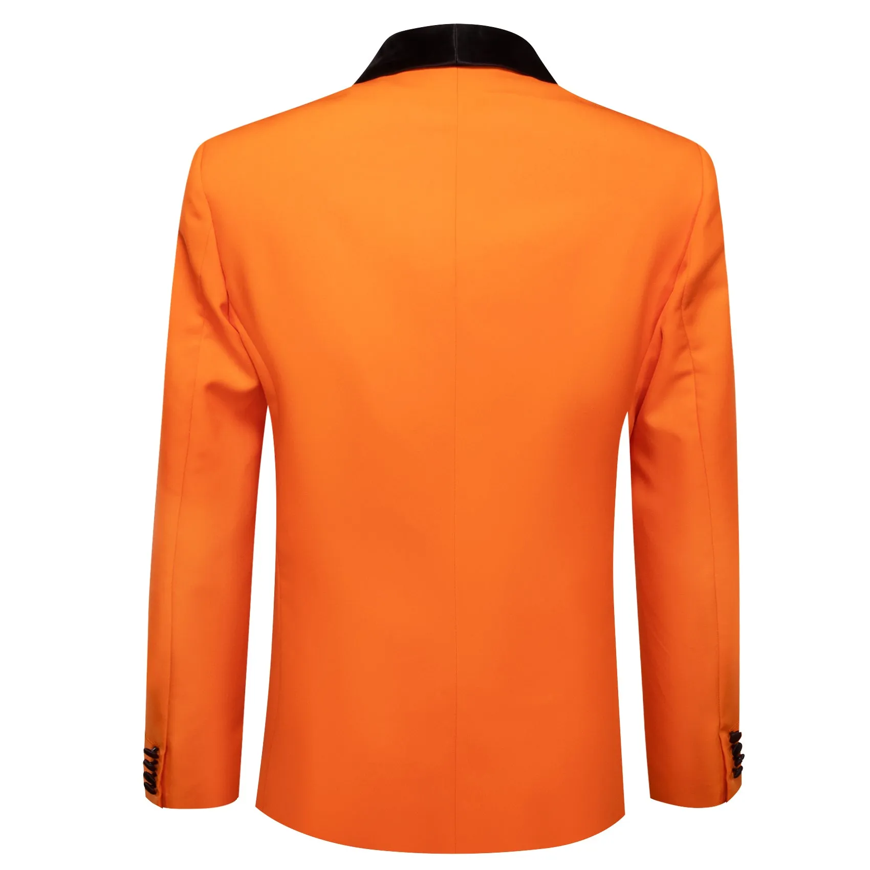 Classic Orange Solid Shawl Lapel Suit Men's Suit for Wedding
