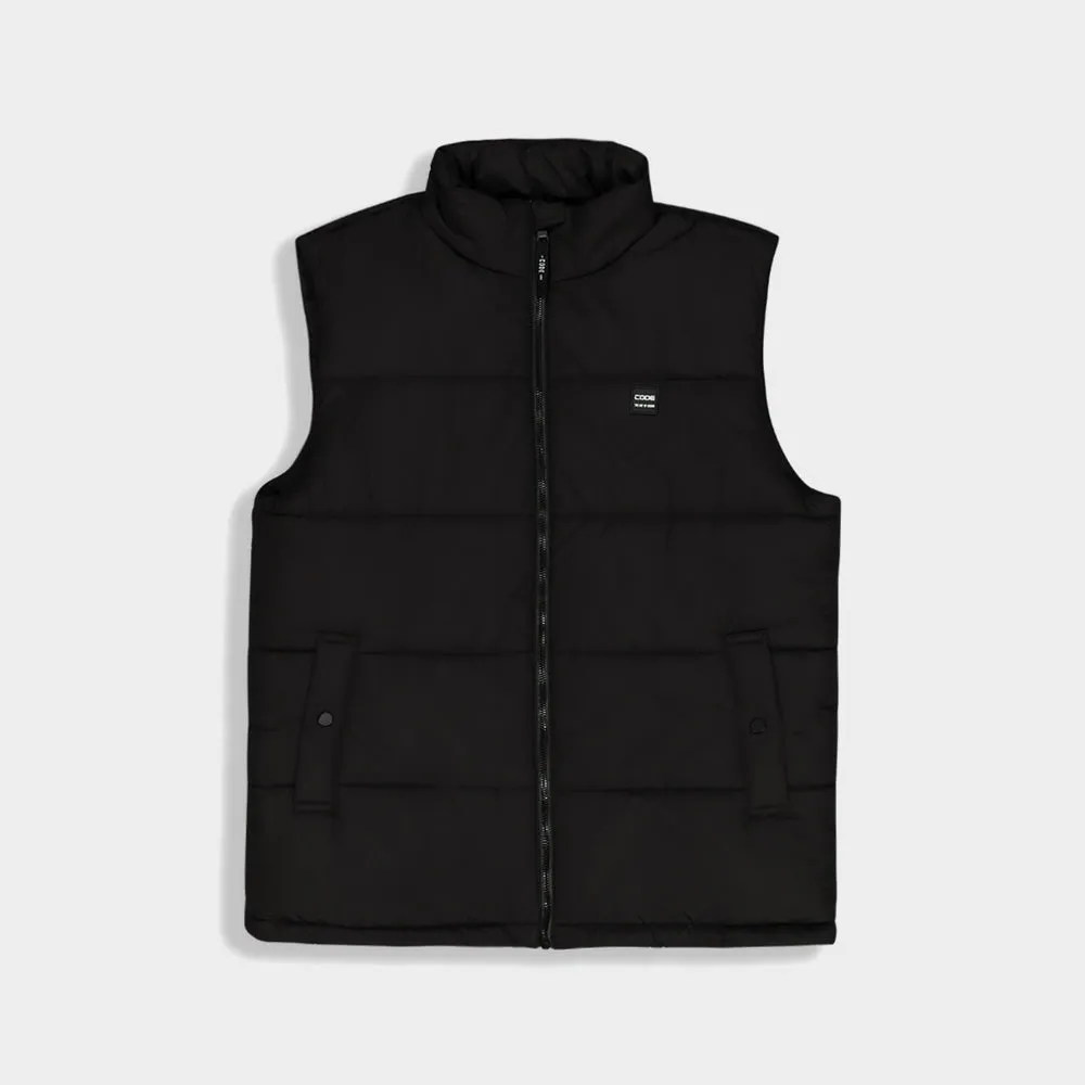 Code Mens Puffer Gilet Black _ 183504 _ Black