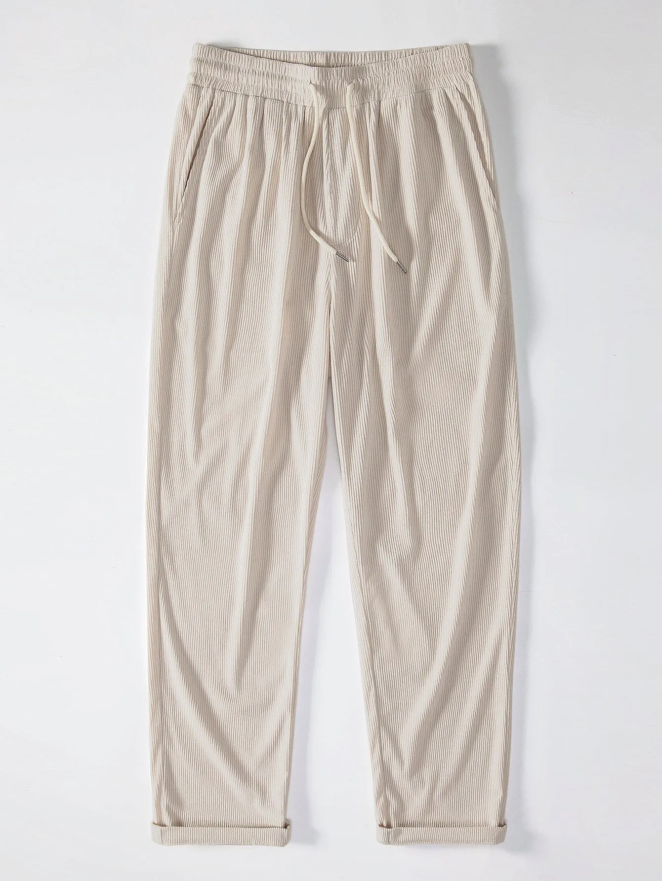 Corduroy Button Up Short Sleeved Shirt & Straight Leg Corduroy Pants