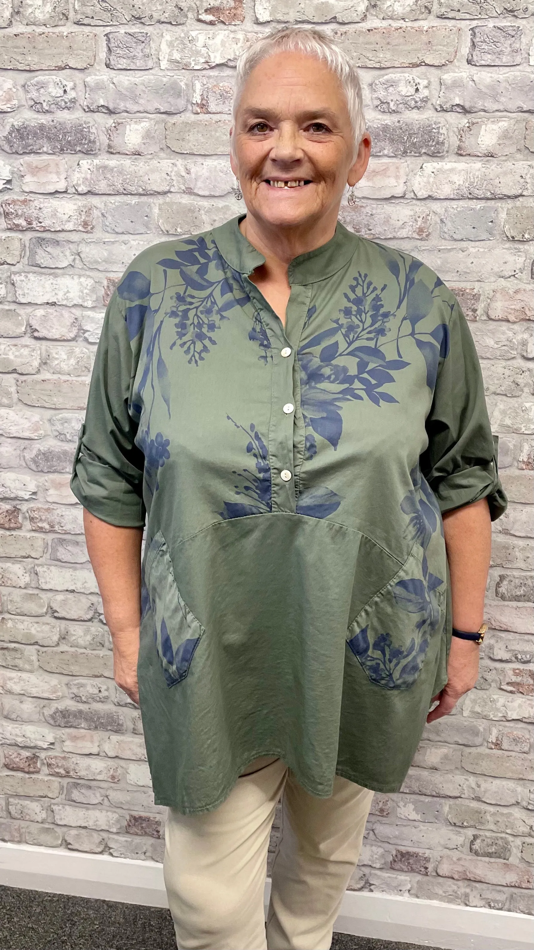 Cotton Floral Pocket Shirt